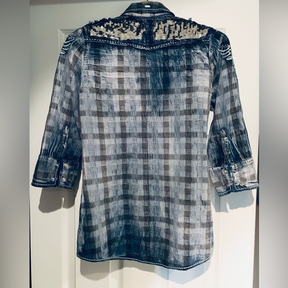 ROAR EMBROIDERED WESTERN SHIRT S - Picture 2 of 12